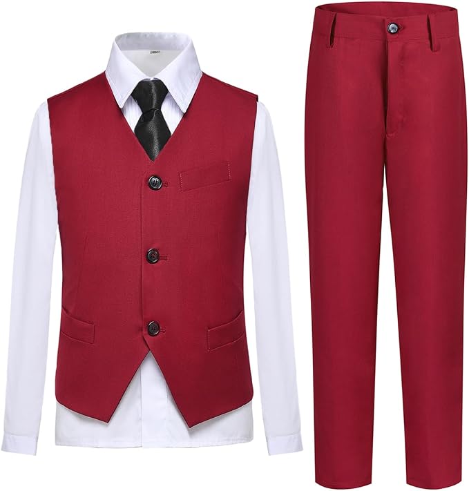 Boys Vest Set Formal Dress Suits Wedding Outfit Dresswear by Lycody