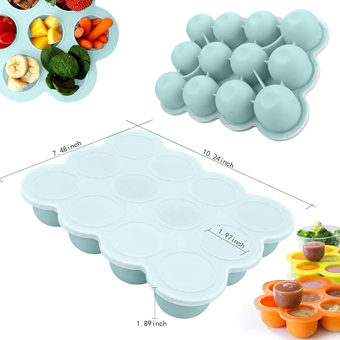 Samuelworld Baby Breast Milk and Food Storage Container, 12 Portions x 2.5oz - Image 5
