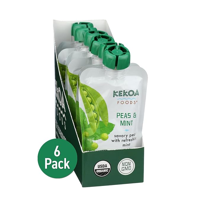Kekoa Foods Peas & Mint Baby Food Purée | 100% USDA Certified-Organic - Image 4