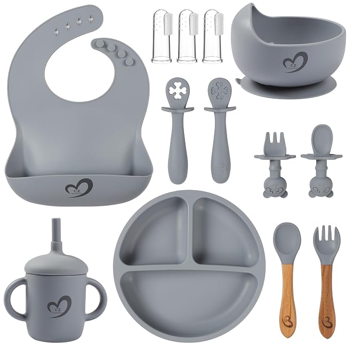 Silicone Baby Feeding Set Essentials, Baby Led Weaning Supplies, Baby Spoons by CZMurphy