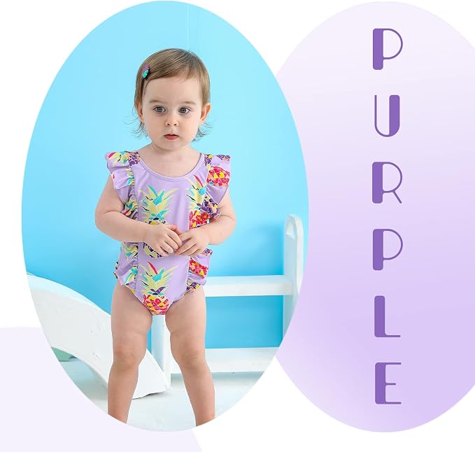 Newborn Baby Girl Ruffle Swimsuit Infant Toddler One Piece Floral Bikini Beach - Image 2