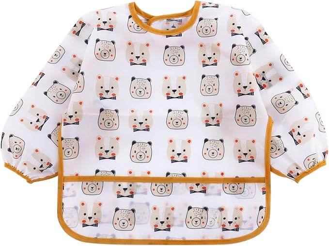 PandaEar 5 Pack Long Sleeve Bibs| Waterproof Full Bib - Image 5