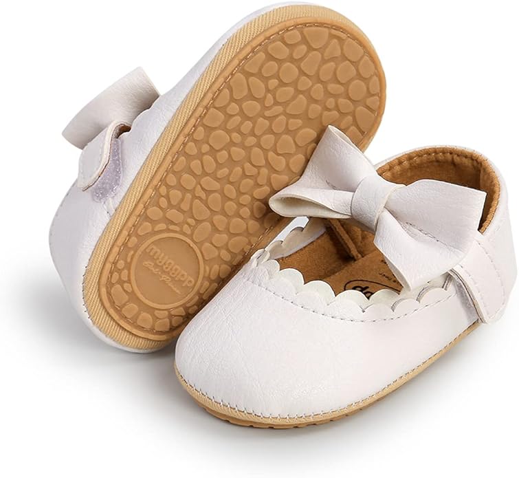 COSANKIM Baby Girls Mary Jane Flats Shoes Anti-Slip Rubber Sole Infant Toddler by COSANKIM