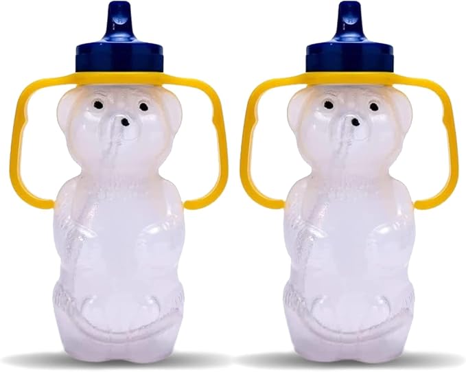 TalkTools Honey Bear Straw Cup, Dishwasher Safe Baby Drinking Bottle, Premium by TalkTools
