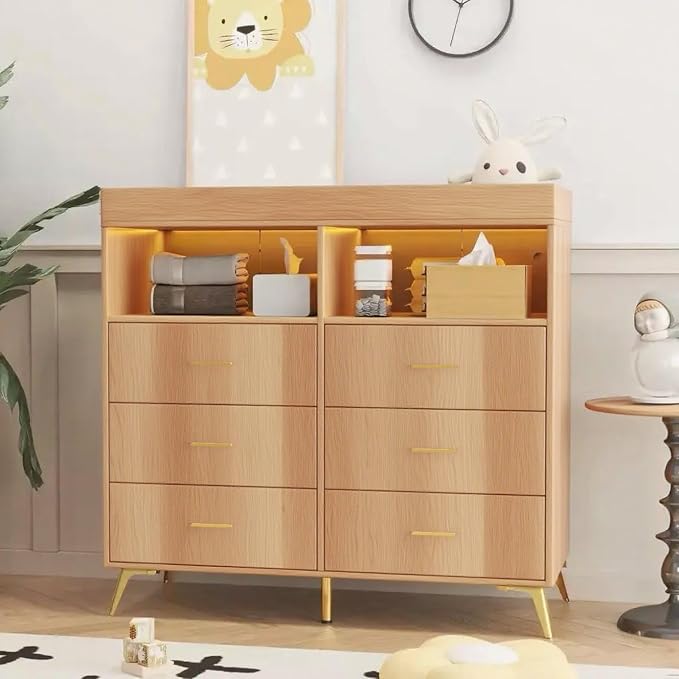 Changing Table Dresser with Drawers, Baby Dresser with Changing Table Top by Babevy-Bealovelybaby