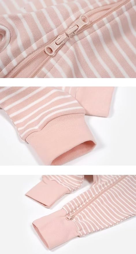 Teach Leanbh Toddler Baby Boys Girls 2-Pack Pajamas Cotton 2 Way Zipper Long - Image 3