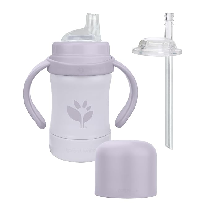 Green Sprouts® Sprout Ware® Sip & Straw 6oz., Plant-plastic, Platinum-cured by GreenSprouts