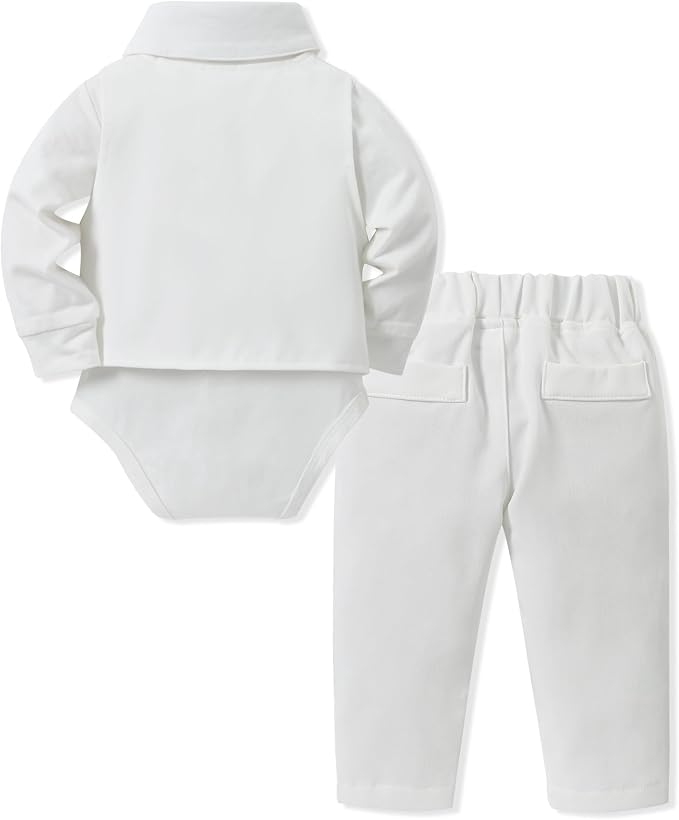 SANMIO Baby Boy Clothes Suits Infant Gentleman Outfit Collared Dress - Image 7