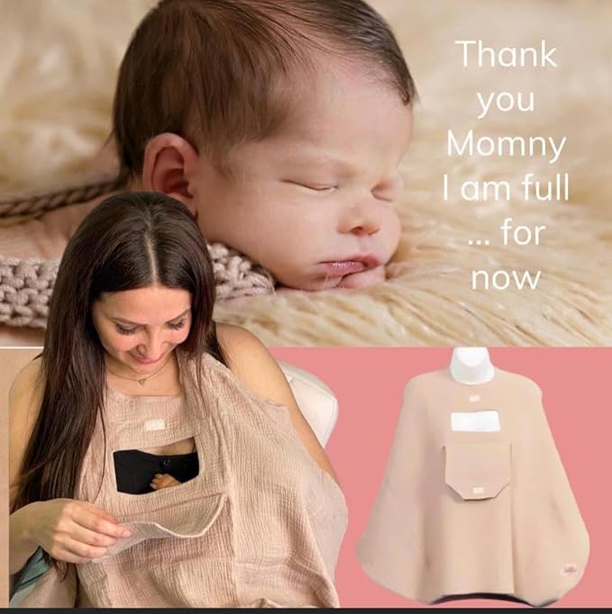 Muslin Nursing Cover for Baby Breastfeeding –Peekaboo Window -100% Breathable - Image 3