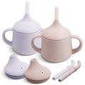 Moonkie Silicone Baby Sippy Cups | 3 Stages Training Cup Straw Cup by Moonkie