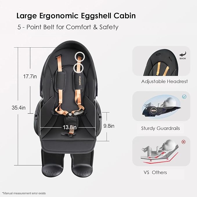 Baby Stroller Lightweight, High Landscape 360°Rotable, Adjustable Backrest - Image 4
