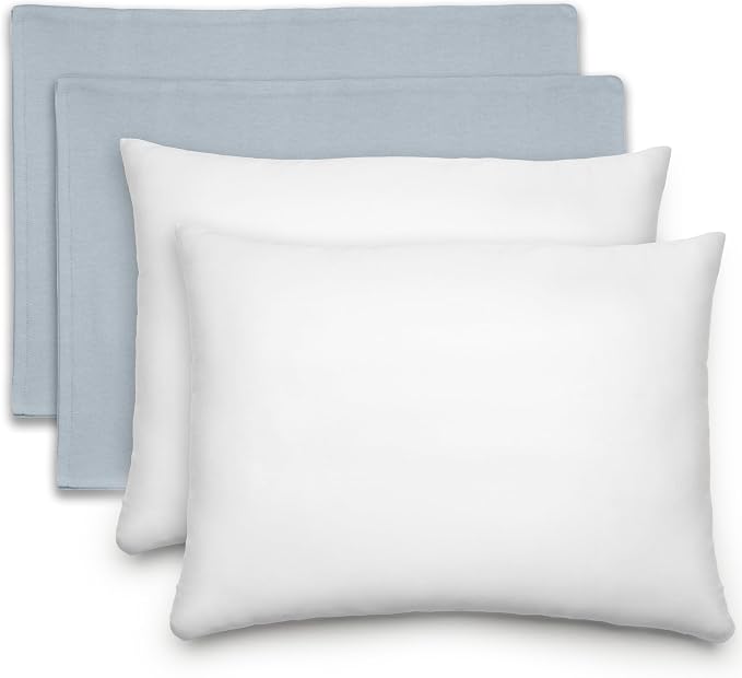 Comfy Cubs Toddler Pillow with Cotton Pillowcase, 13 x 18 in, 2 Pack by ComfyCubs