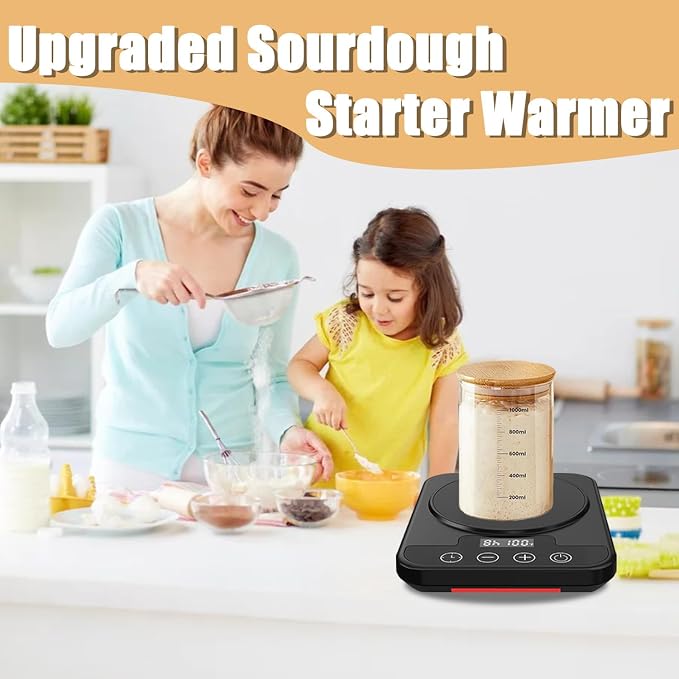 Sourdough Starter Warmer Mat, 12H Timer Warming Heating Pad, Precise 1°F - Image 5
