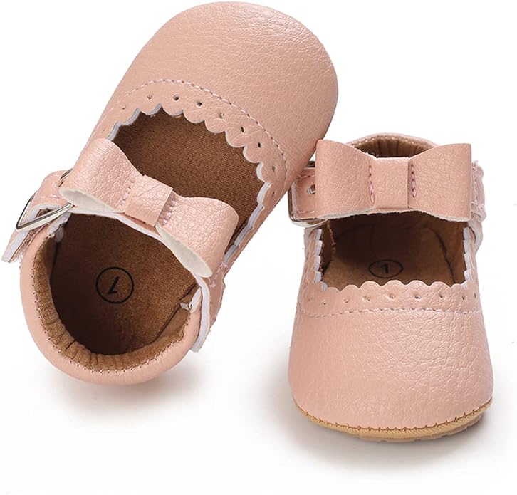 COSANKIM Baby Girls Mary Jane Flats Shoes Anti-Slip Rubber Sole Infant Toddler - Image 4