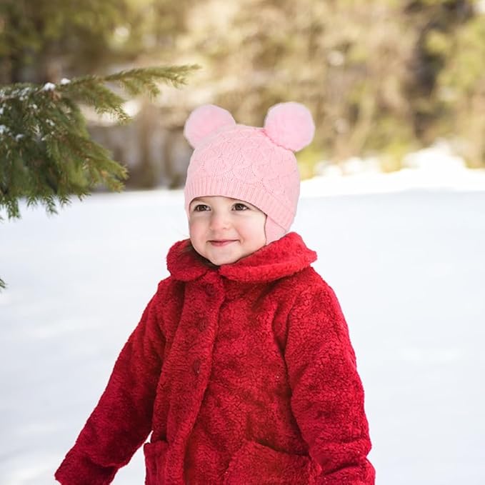 Labeol Baby Hats, Soft Warm Winter Knit Baby Beanie Hat - Image 5