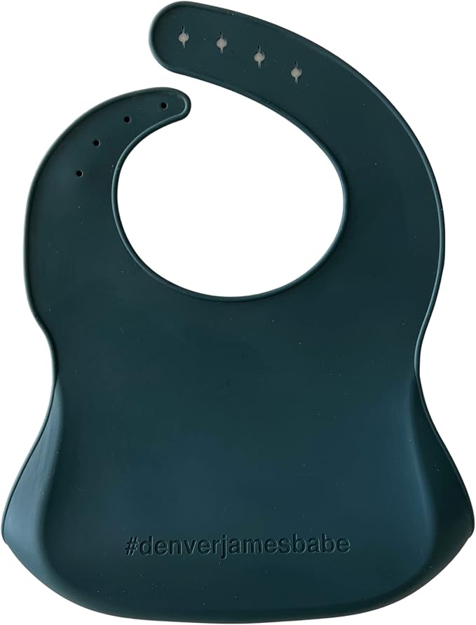 Denver James Silicone Feeding Bibs | Dishwasher Safe. Waterproof. Adjustable. - Image 2