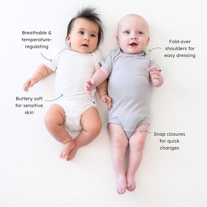 KYTE BABY Unisex Bodysuits, 97% Rayon made from Bamboo, 3% Spandex - Image 2