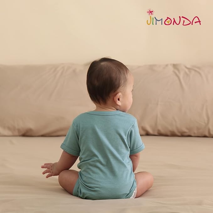 Jimonda Baby Bodysuits Rayon from Bamboo Short Sleeve Baby Boys Girls Rompers - Image 9