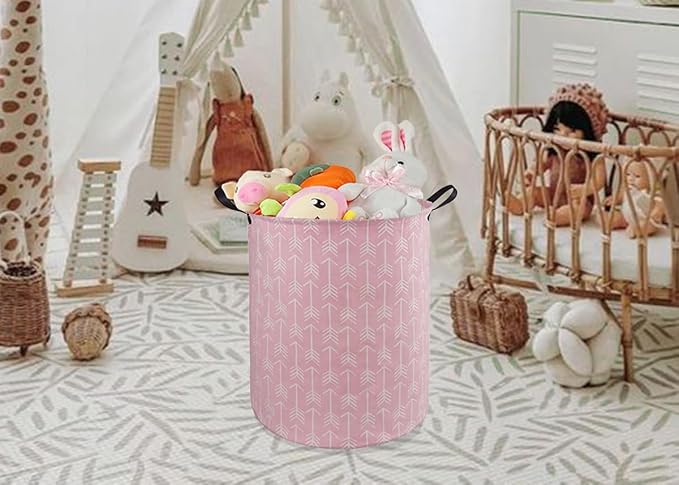 Round Laundry Hamper Storage Basket Laundry Organizer Hamper Storage Bins - Image 2