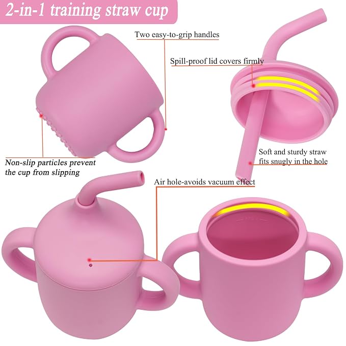 Silicone Baby Feeding Set, Baby Led Weaning Supplies Baby Silicone Suction - Image 4
