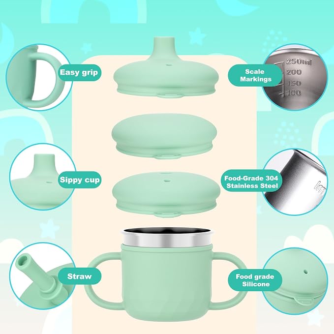 BUSOHA Stainless Steel Sippy Cups - Image 4