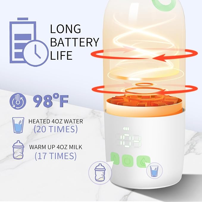 Portable Bottle Warmer, Large 12oz Capacity - Image 3