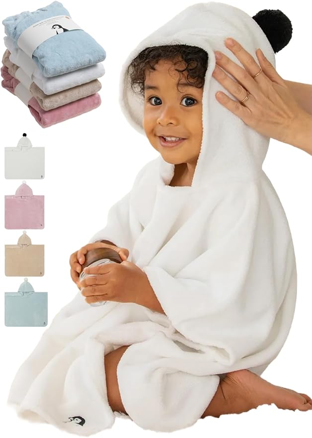 Konny Baby Hooded Towel Plush Thick & Cozy Soft-Touch Absorbent Rayon from by Konny