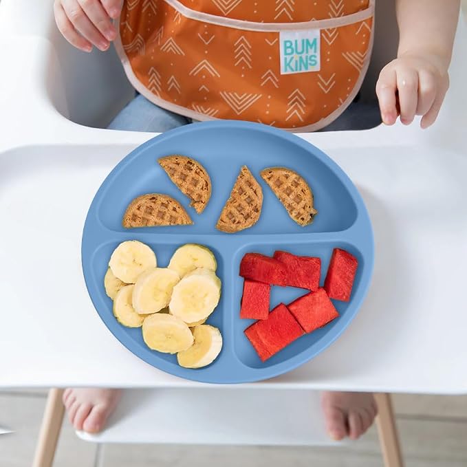 Vicloon Suction Plates, 100% Food Grade Silicone BPA Free Baby Plates, Divided - Image 6