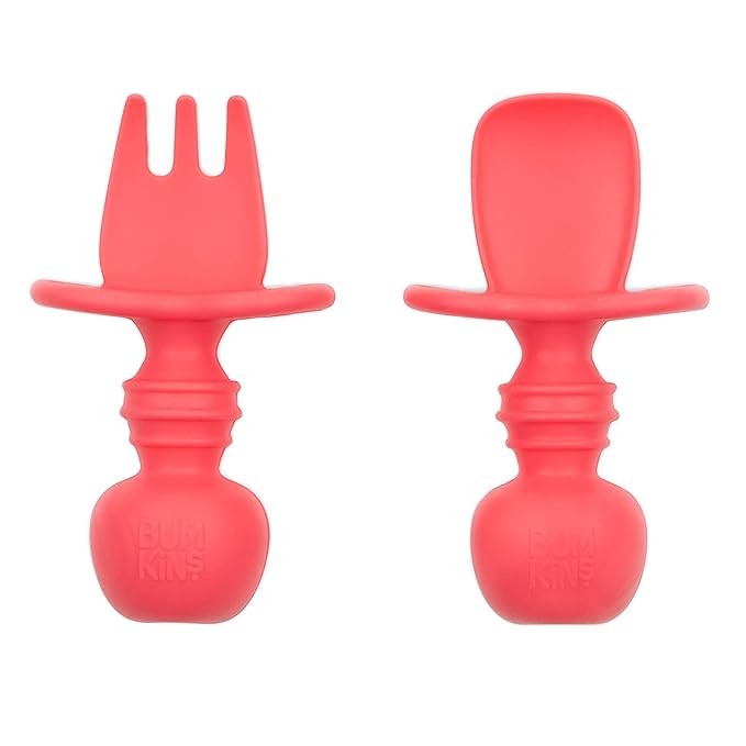 Bumkins Baby Utensils Set, Chewtensils Silicone Spoons by Bumkins
