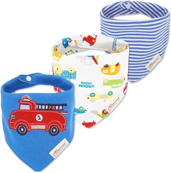 JN&LULU 3 Pack Newborn Baby Bibs Bandana Drool Bibs by JNLULU
