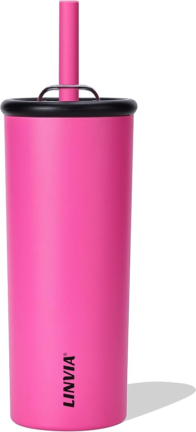 Candy Tumbler, 20 oz Kids Insulated Stainless Steel Water Bottle by LINVIA