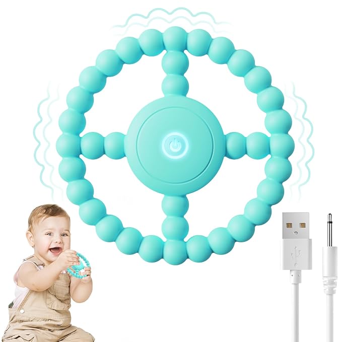 Vibrating Sensory Teething Toys, Baby Toys 6-18 Months, Autism Support & Oral by Unknown