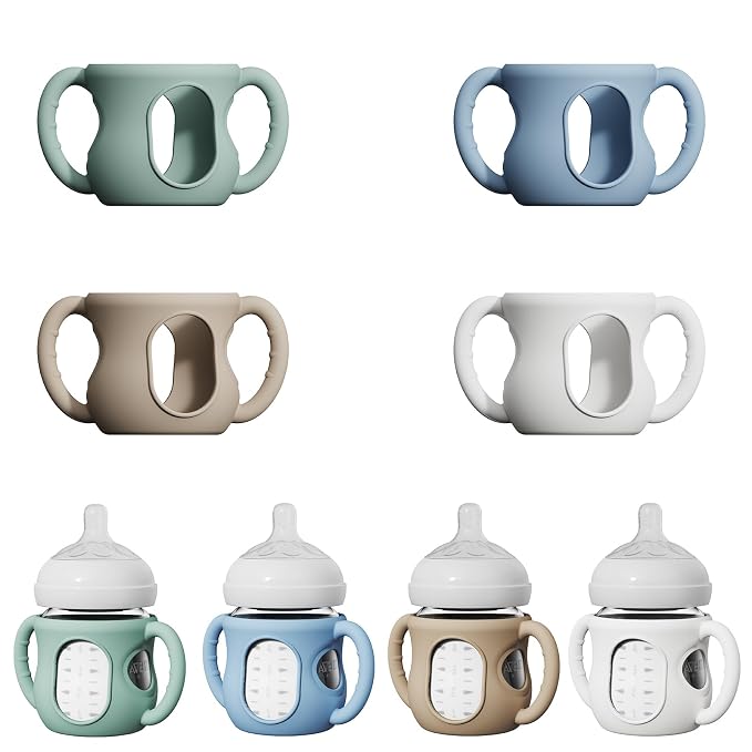 4 Pack Silicone Sleeves for Avent Natural Glass Bottles, Anti Breakage Bottle by AYHIT