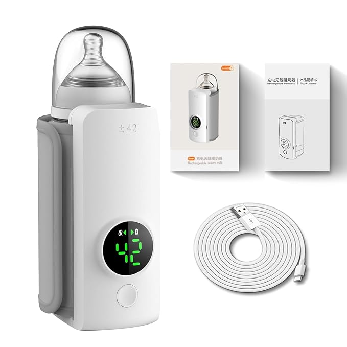 Fast Heating Portable Bottle Warmer, Travel-Easy, 18W Fast Charging, 6-Speed by VVU%26CCO