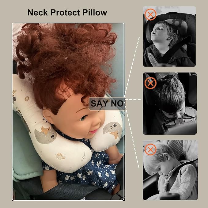 Baby Neck Pillows, Comfortable Baby Travel Head Neck Support Pillow - Image 6