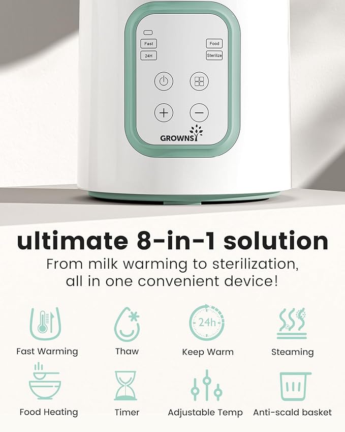 GROWNSY Baby Bottle Warmer, 8-in-1 Fast Baby Milk Warmer - Image 3