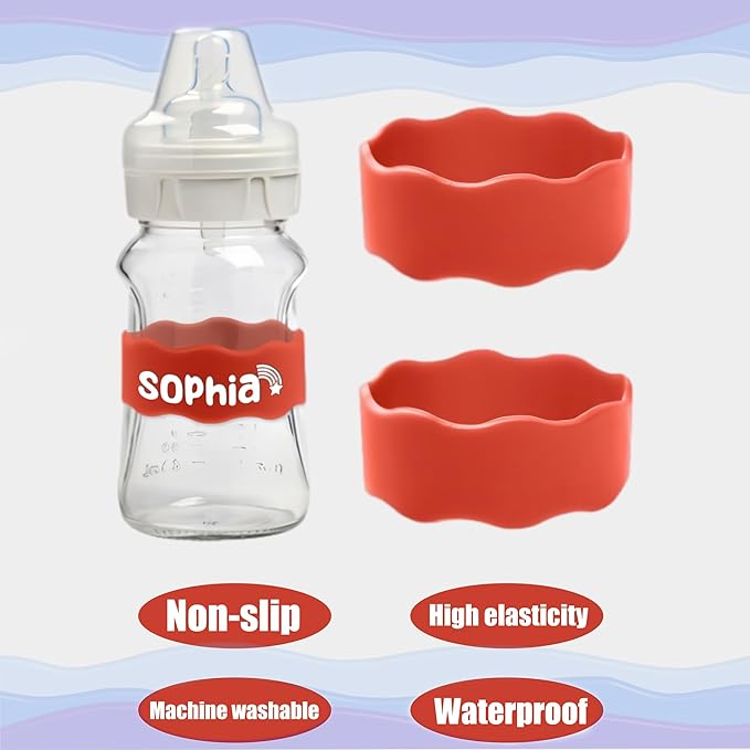 Custom Baby Bottle Labels for Daycare Personalized Water Bottle Name Bands - Image 4