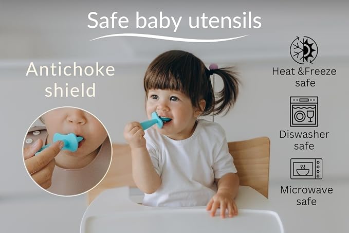 Growing Love Baby Spoons Set, Self Feeding 6 months, Baby utensils, training - Image 5