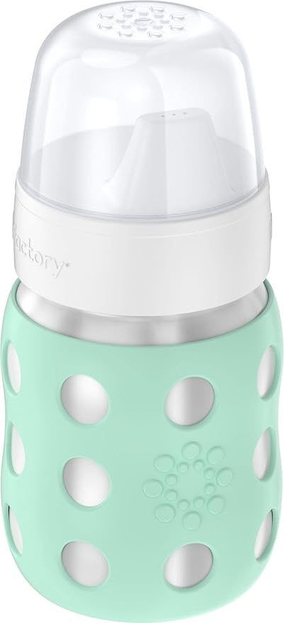 Lifefactory 8-Ounce Stainless-Steel Vacuum-Insulated Wide-Neck Baby Bottle - Image 2