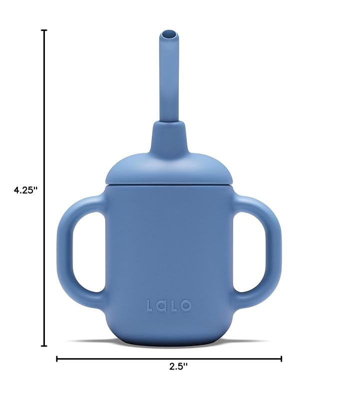 Lalo Little Cup, Non-Toxic Silicone Straw Cup - Image 8