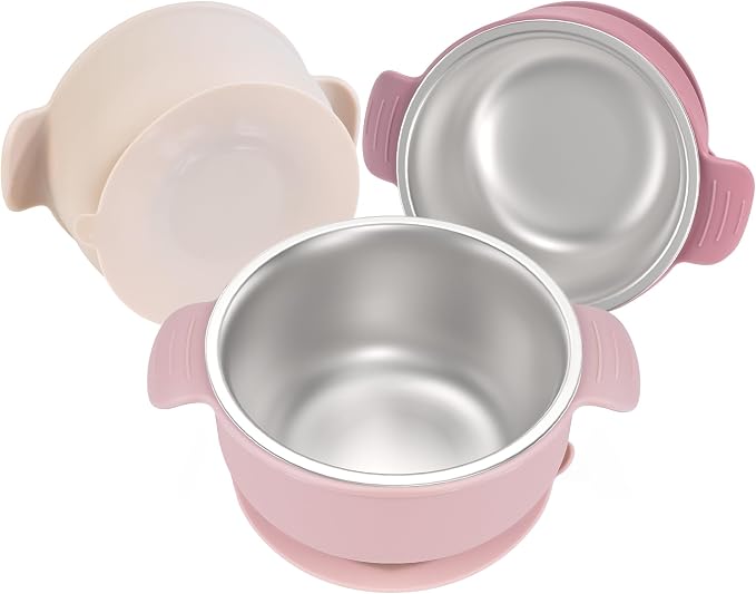 Bella’s Friends Stainless Steel and Silicone Baby Bowls by Unknown