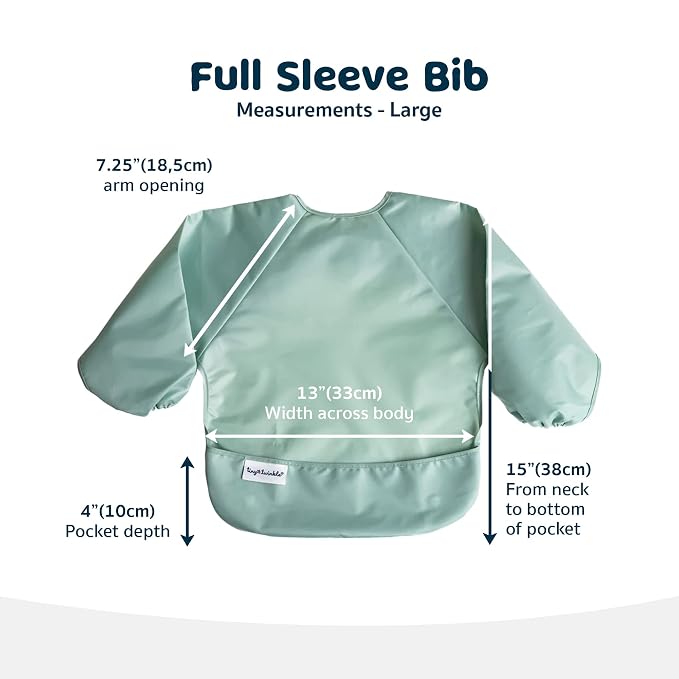 Tiny Twinkle Long Sleeve Bib for Babies & Toddlers – 2 Pack Waterproof Smock - Image 3