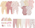 Newborn Layette Gift Set 27-Piece Baby Girl Clothes Bodysuits, Pants Essentials by MAMIMAKA