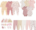 Newborn Layette Gift Set 27-Piece Baby Girl Clothes Bodysuits, Pants Essentials by MAMIMAKA