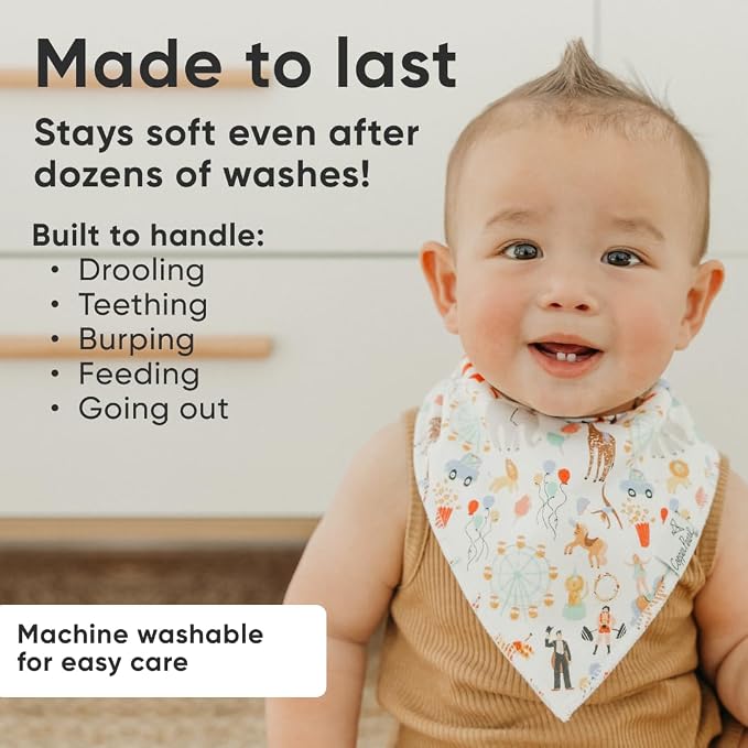 Copper Pearl 4 Pack Soft Cotton Baby Bibs - Image 3