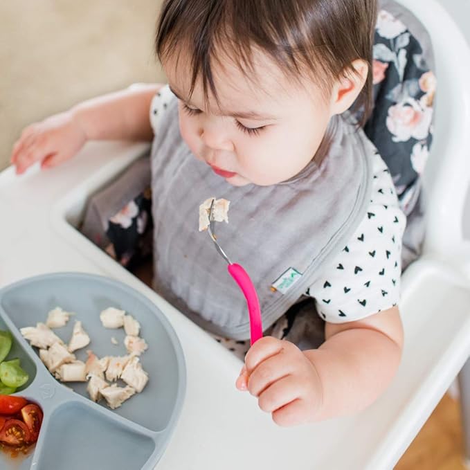 green sprouts Absorbent Organic Cotton Muslin Bibs, 0-12mo Hypoallergenic - Image 7