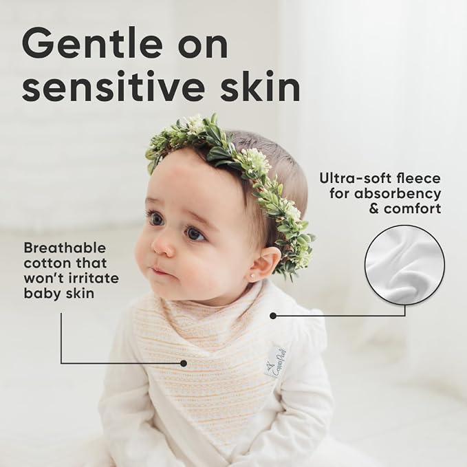 Copper Pearl 4 Pack Soft Cotton Baby Bibs - Image 4
