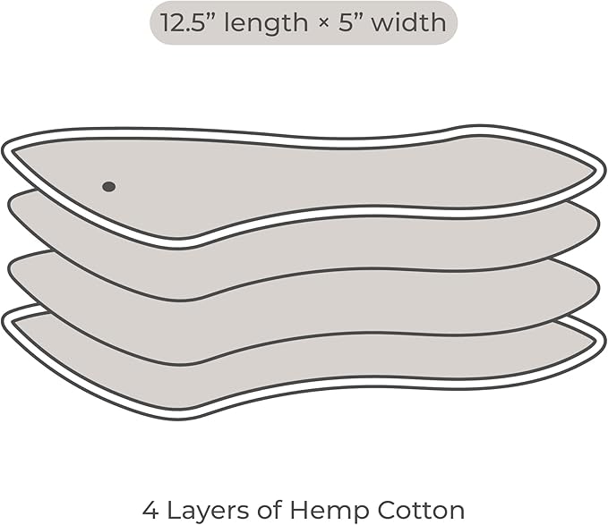 Nora's Nursery Hemp Inserts for Cloth Diapers – 4-Layer Super Absorbent - Image 5