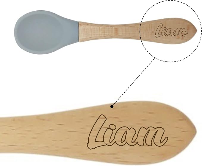 Personalized Silicone Bib and Spoon Set - Image 7