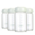 COMI Wide Neck Glass Breastmilk Collection n Storage Bottle, 4 Packs, 6oz by COMI